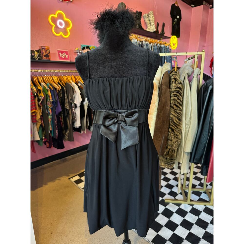 Vintage Y2K Taboo Black Bow Dress Size M
